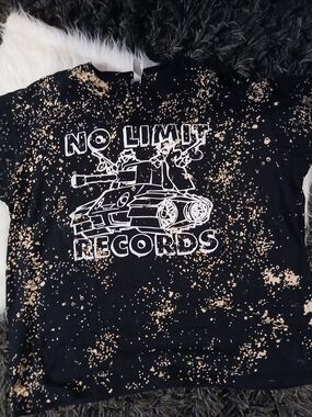 No Limit 90s Tee Black Bleached Graphic Tee